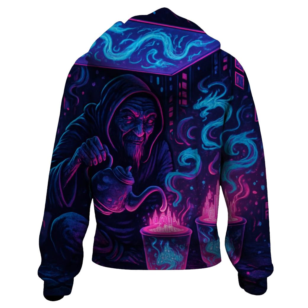 Neon Tea Stall Guardian embroidered hoodies
