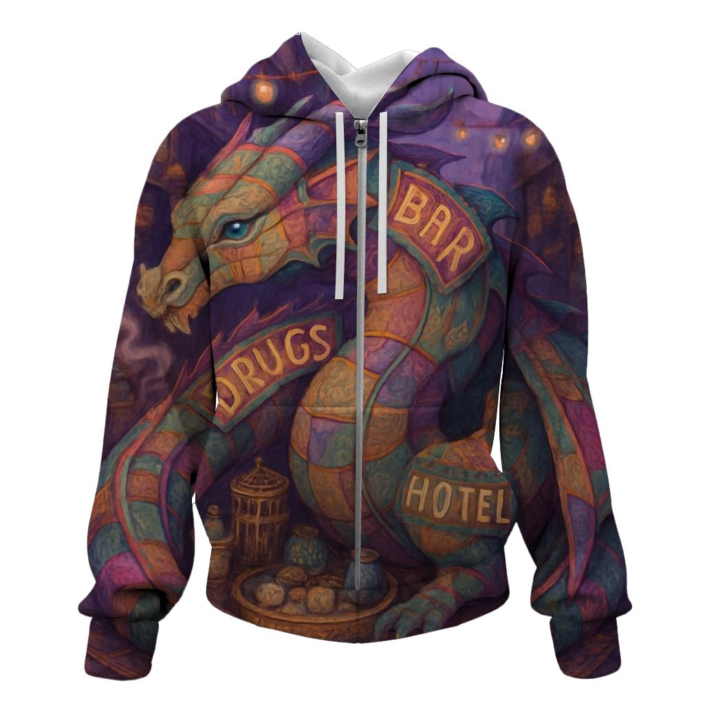 Violet Secondhand Dragon pullover hoodies
