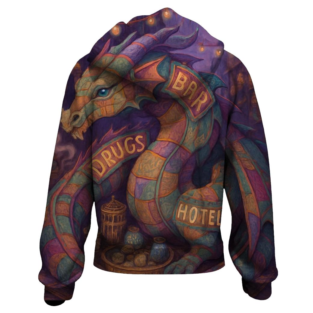 Violet Secondhand Dragon pullover hoodies