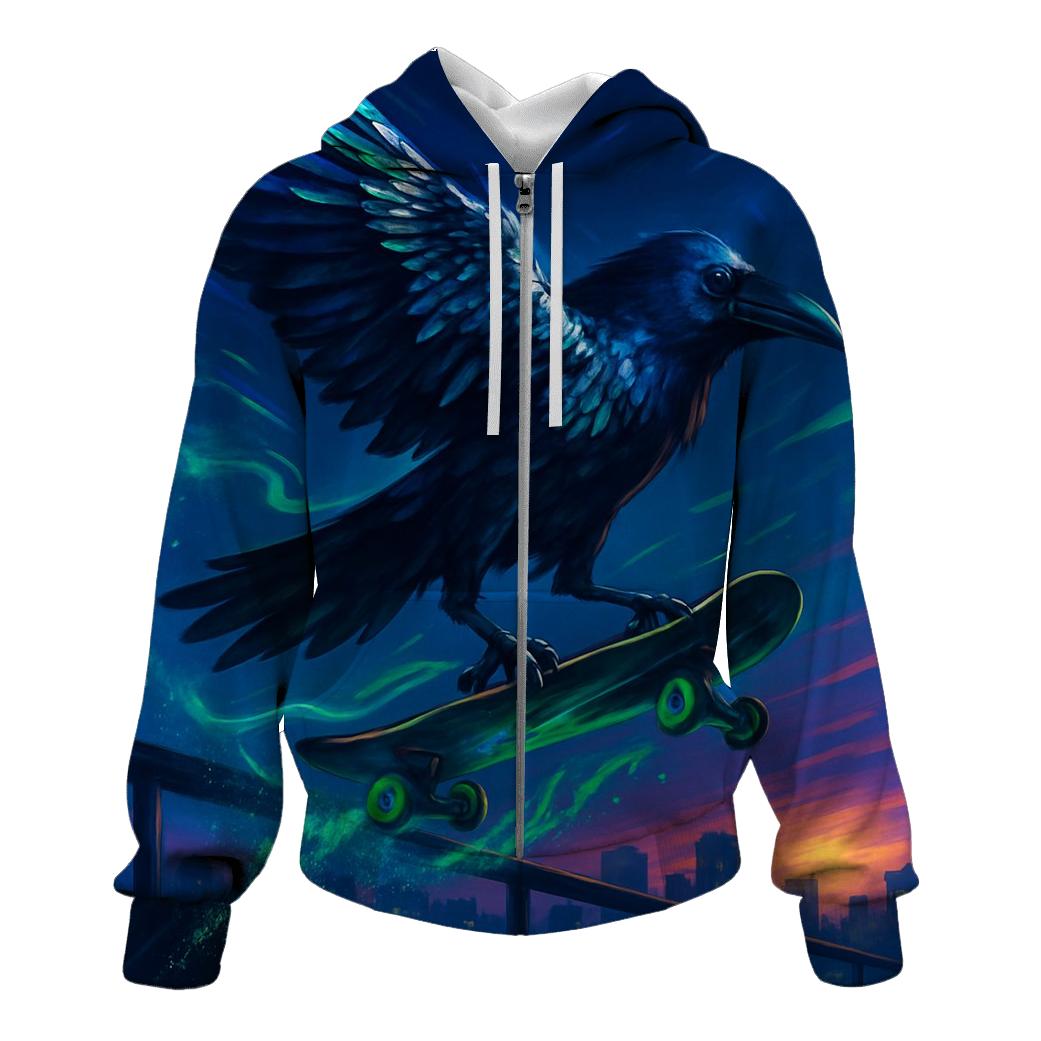 Solar Wind Skateboard Raven pullover hoodies