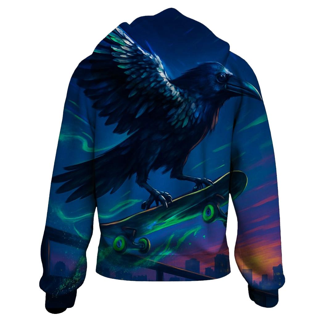 Solar Wind Skateboard Raven pullover hoodies