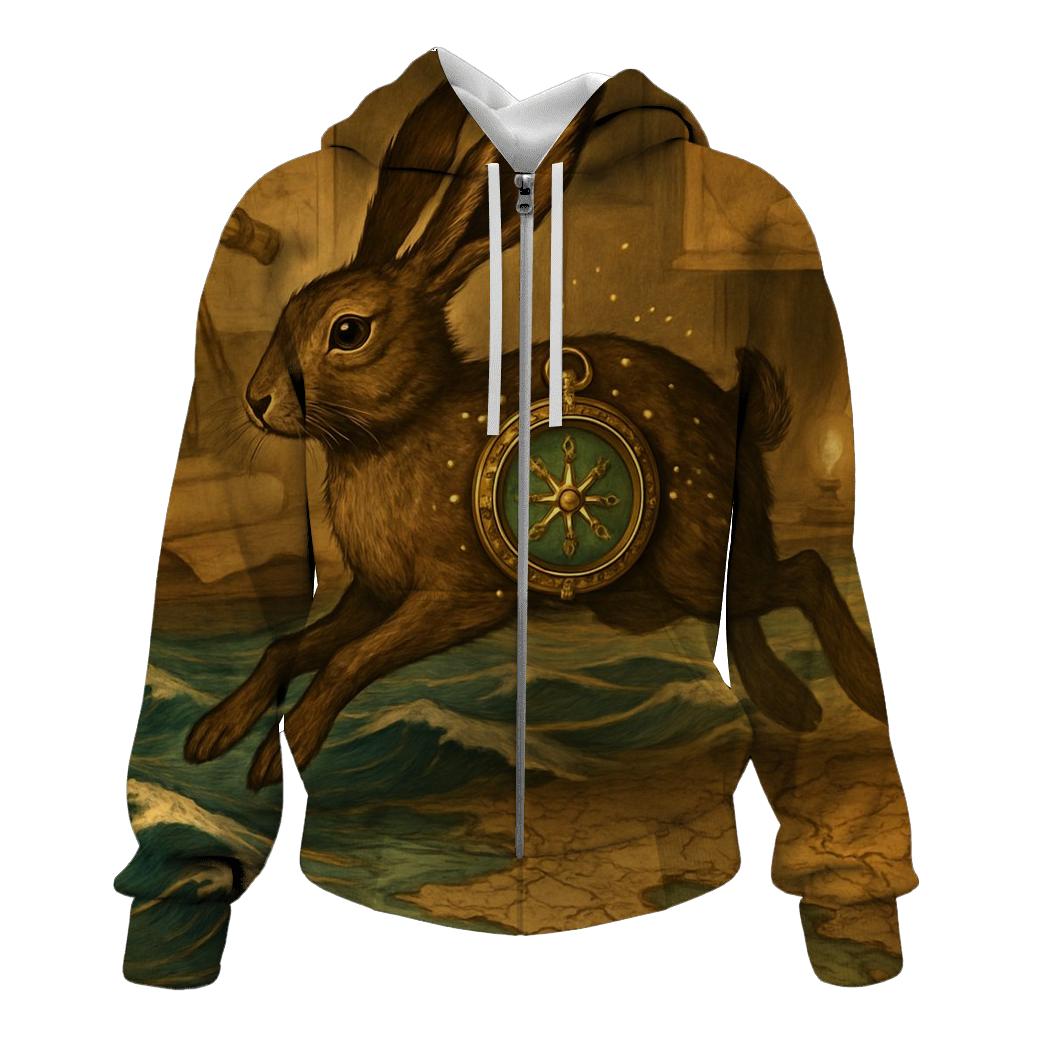 Gilded Compass Hare custom hoodies