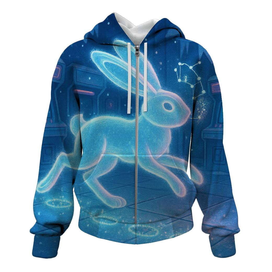 Frosted Neon Hare hoodies fashion