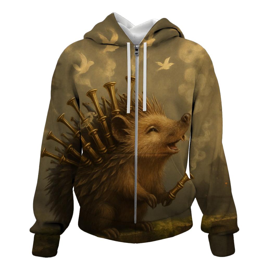 Steamwhistle Hedgehog embroidered hoodies