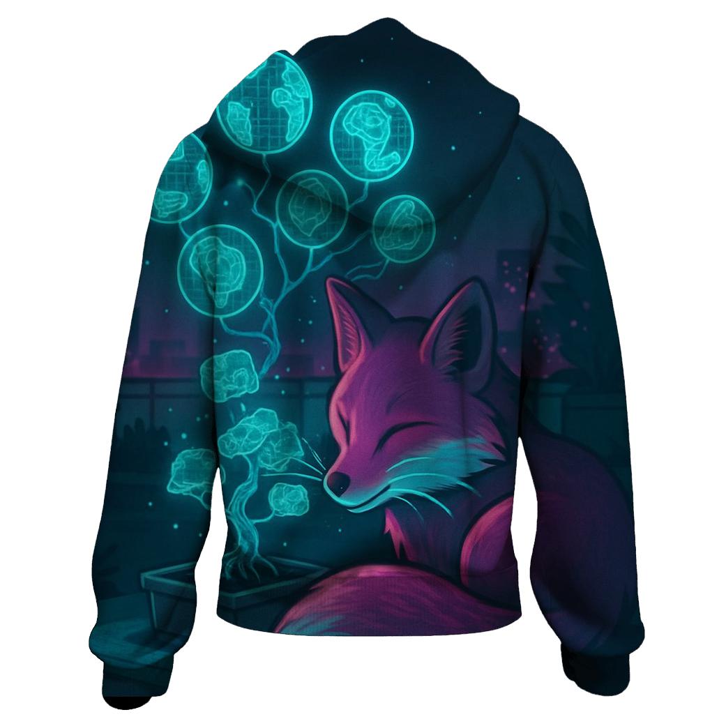 Neon Bonsai Fox hoodie designs