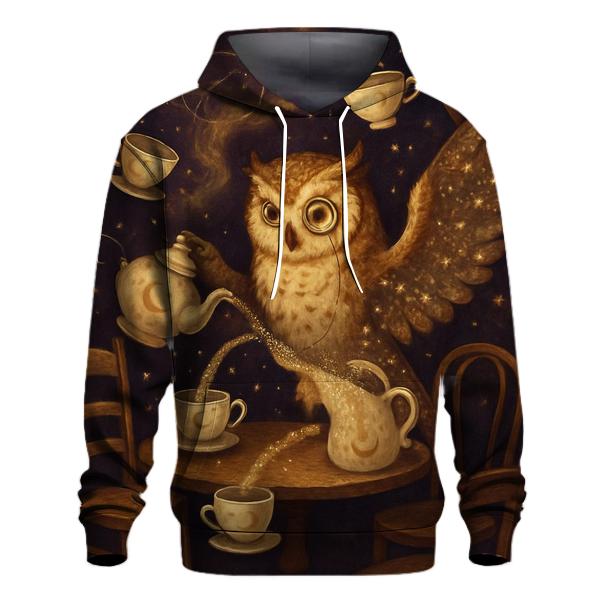 Galactic Tea Party Owl hoodie trends