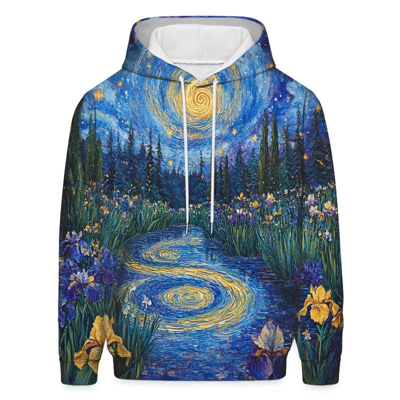 Van Gogh Inspired Nebula Garden hoodie trends