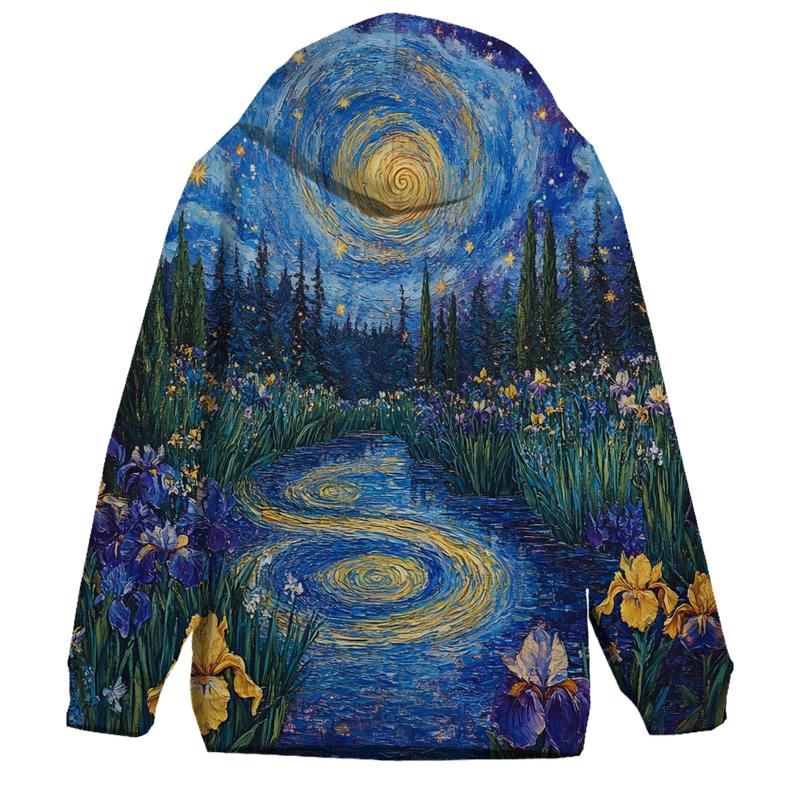 Van Gogh Inspired Nebula Garden hoodie trends
