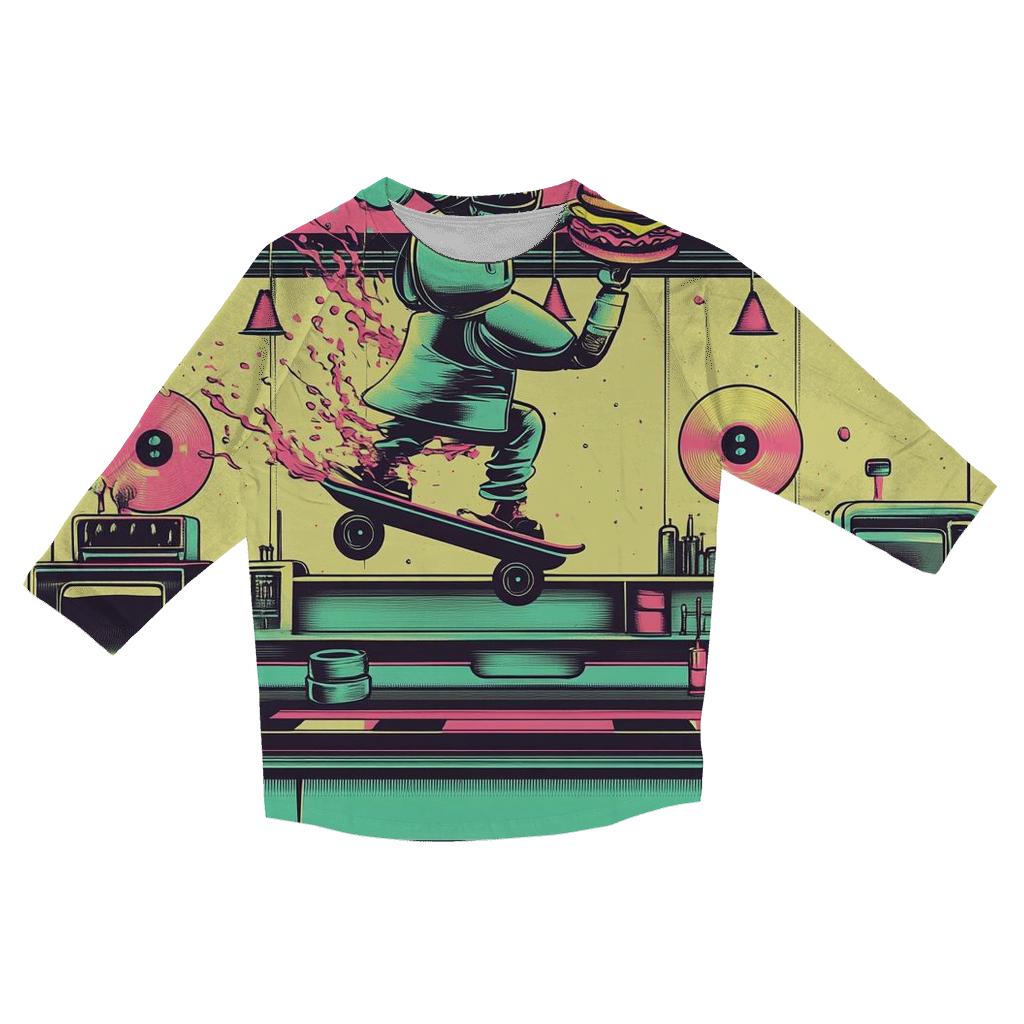 Neon Diner Rally custom 3/4 sleeve shirts