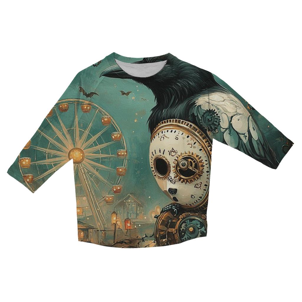Clockwork Raven Masquerade fashion 3/4 sleeve shirts