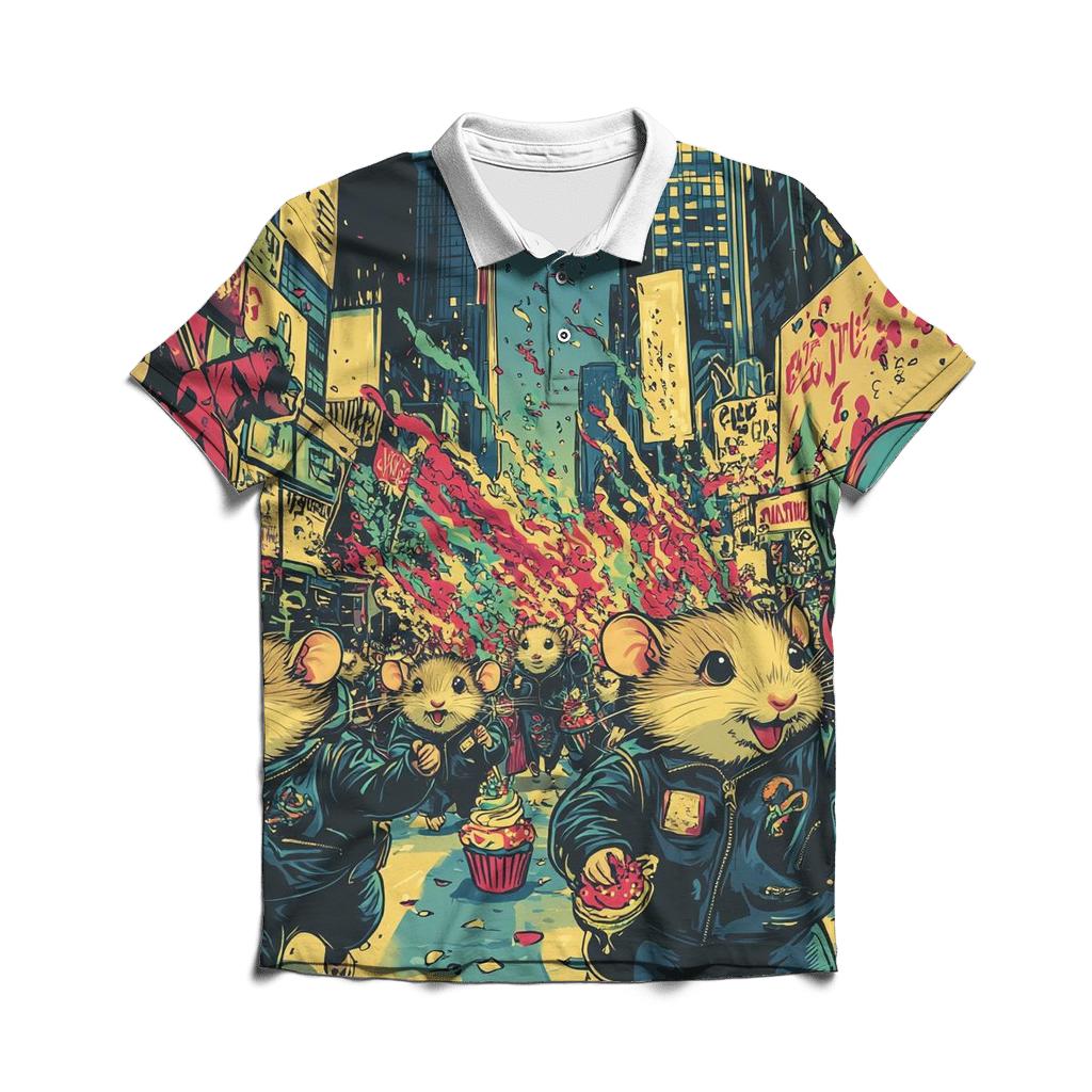 Punk Parade Of Pocket Pets custom polo shirts