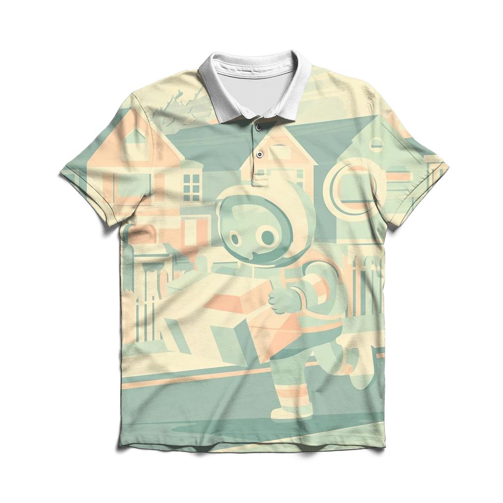 Suburban Monster Mail Run designer slim fit polos