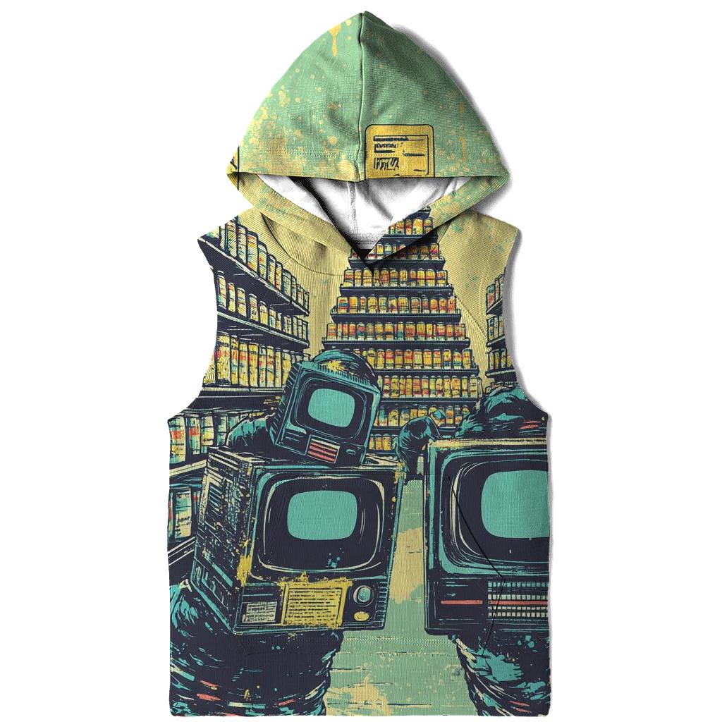 TV Static Supermarket Heist graphic hoodies