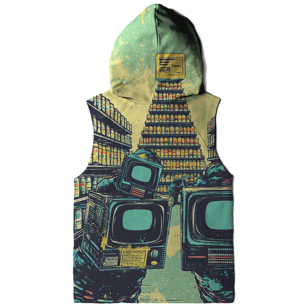 TV Static Supermarket Heist graphic hoodies