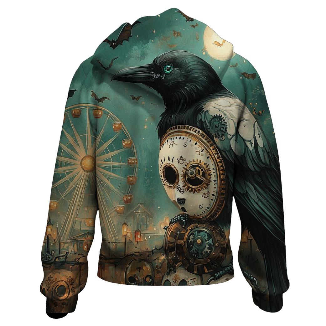 Clockwork Raven Masquerade zip-up hoodies