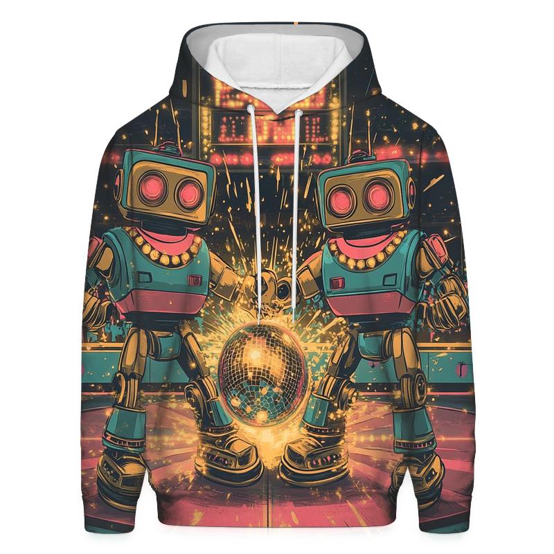 Robot Roller Rink Rumble graphic hoodies