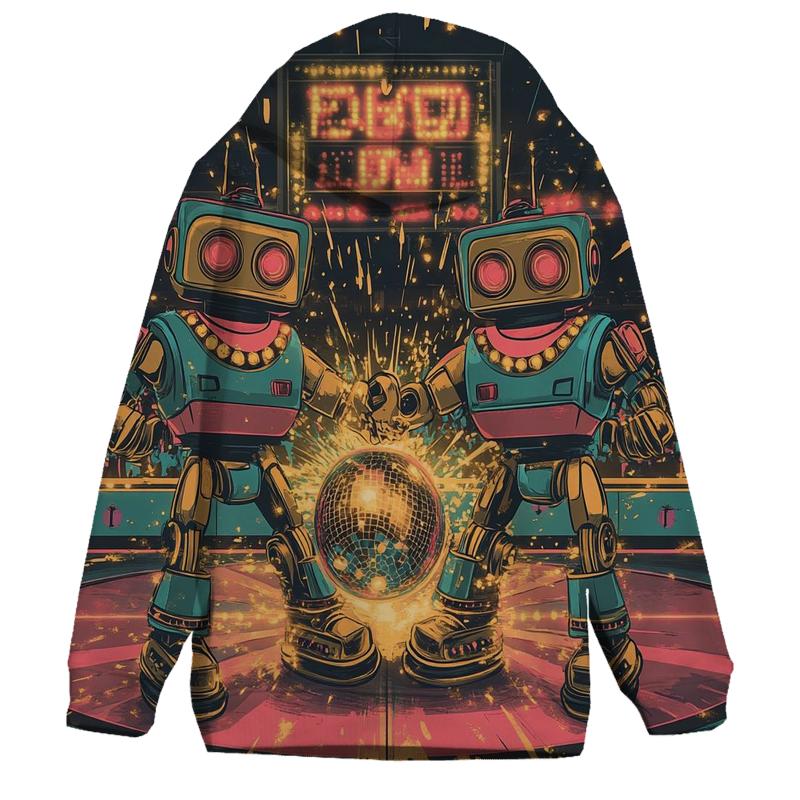 Robot Roller Rink Rumble graphic hoodies