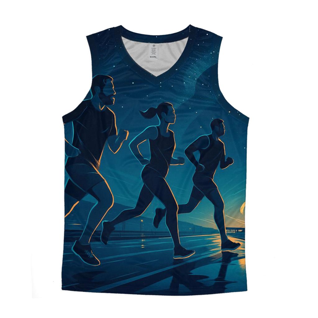 Midnight Marathon trendy fitted tank tops