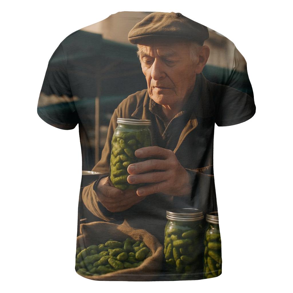 Cornichon Merchant At Lyon Market designer pattern shirts