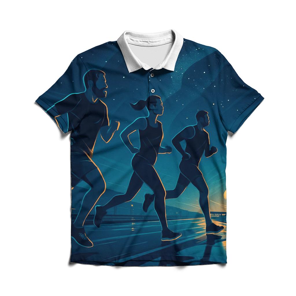 Midnight Marathon premium cotton polo shirts