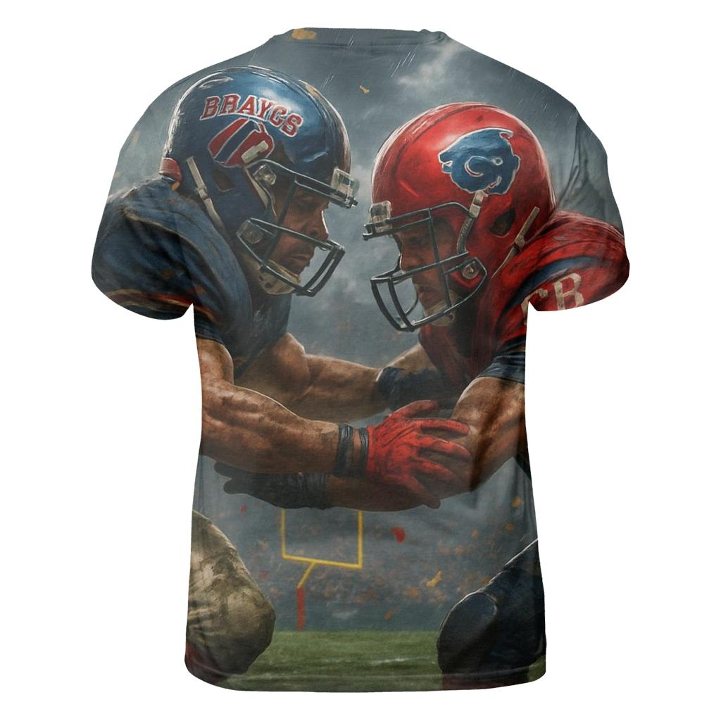 Braves Vs Cubs Gridiron Clash unique graphic print tees