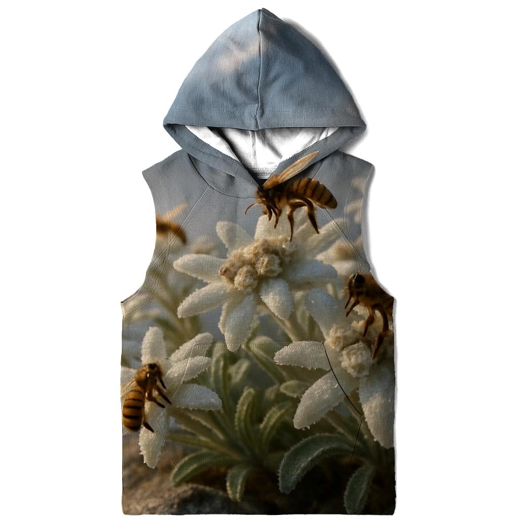 Dawn Bees On Alpine Edelweiss Cluster custom hoodies