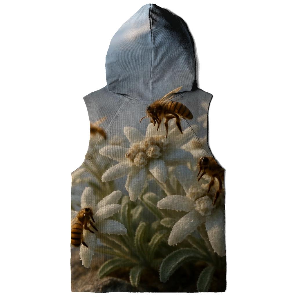 Dawn Bees On Alpine Edelweiss Cluster custom hoodies