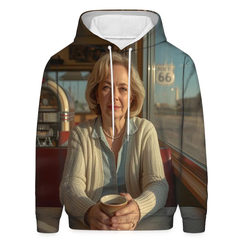 Polly Holliday On Route 66 Morning Stop embroidered hoodies