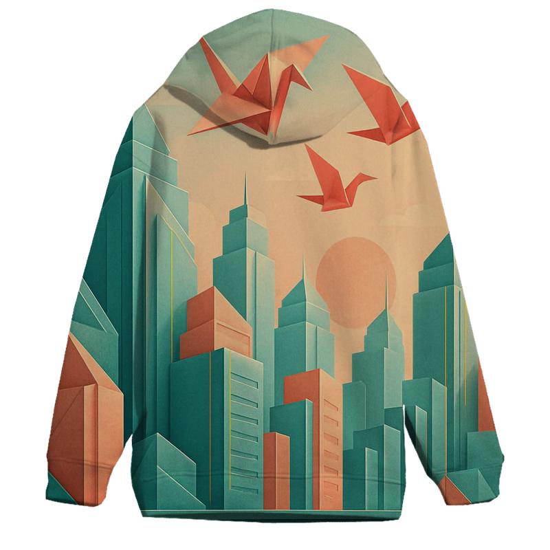 Chromatic Origami City premium hoodies