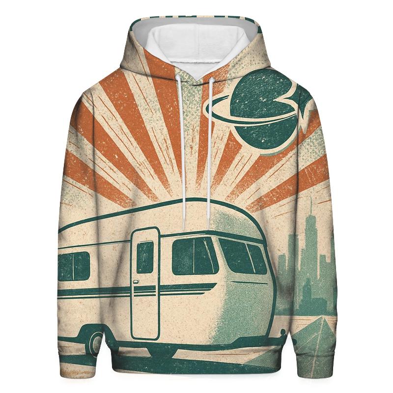 Space Age Roadtrip Poster heavyweight hoodies