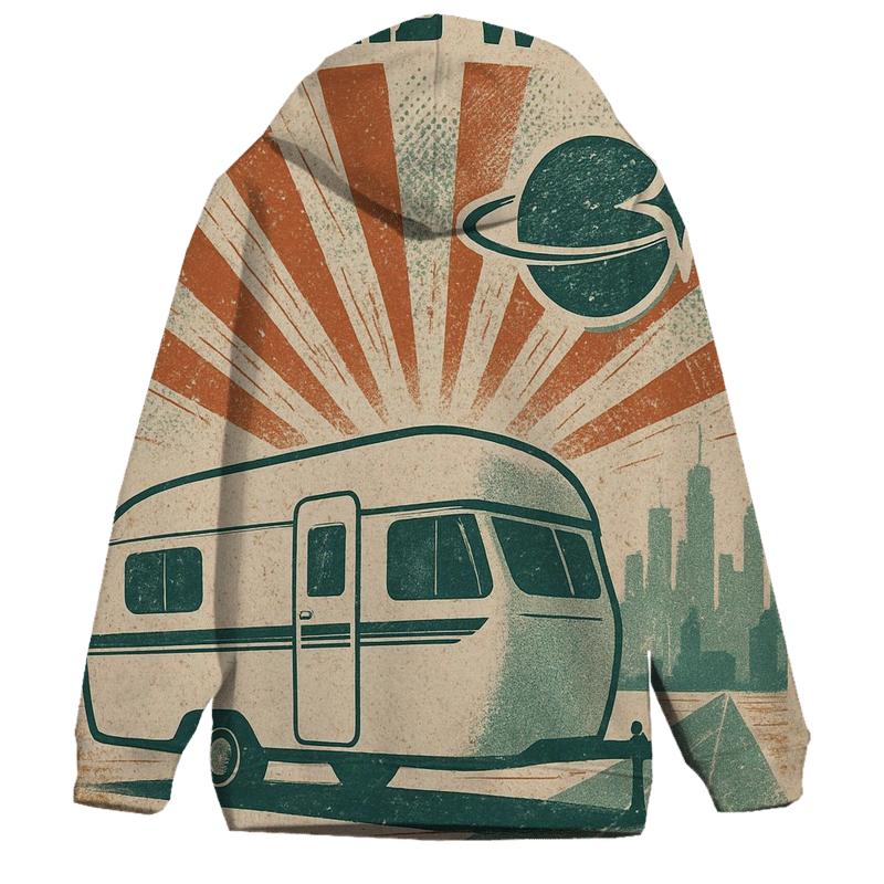 Space Age Roadtrip Poster heavyweight hoodies