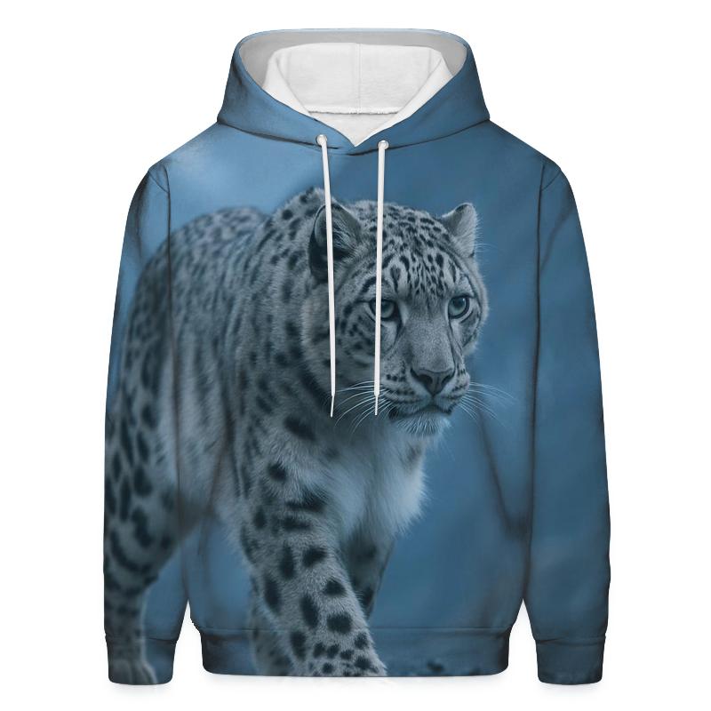 Mist Ridge Stalker Snow Leopard printed hoodies