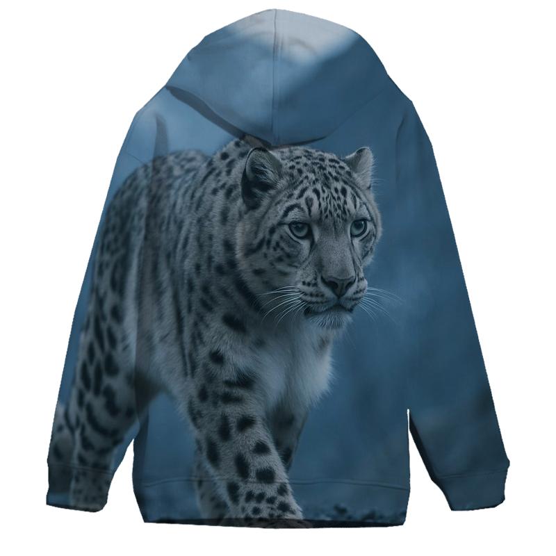 Mist Ridge Stalker Snow Leopard printed hoodies