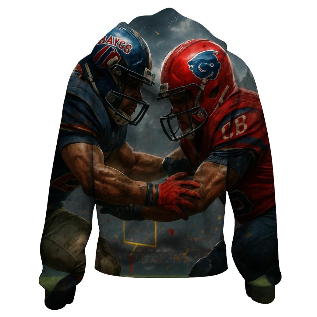 Braves Vs Cubs Gridiron Clash zip-up hoodies