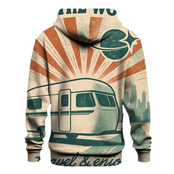 Space Age Roadtrip Poster zip-up hoodies