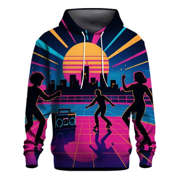 Neon Roller Rink Skyline custom hoodies