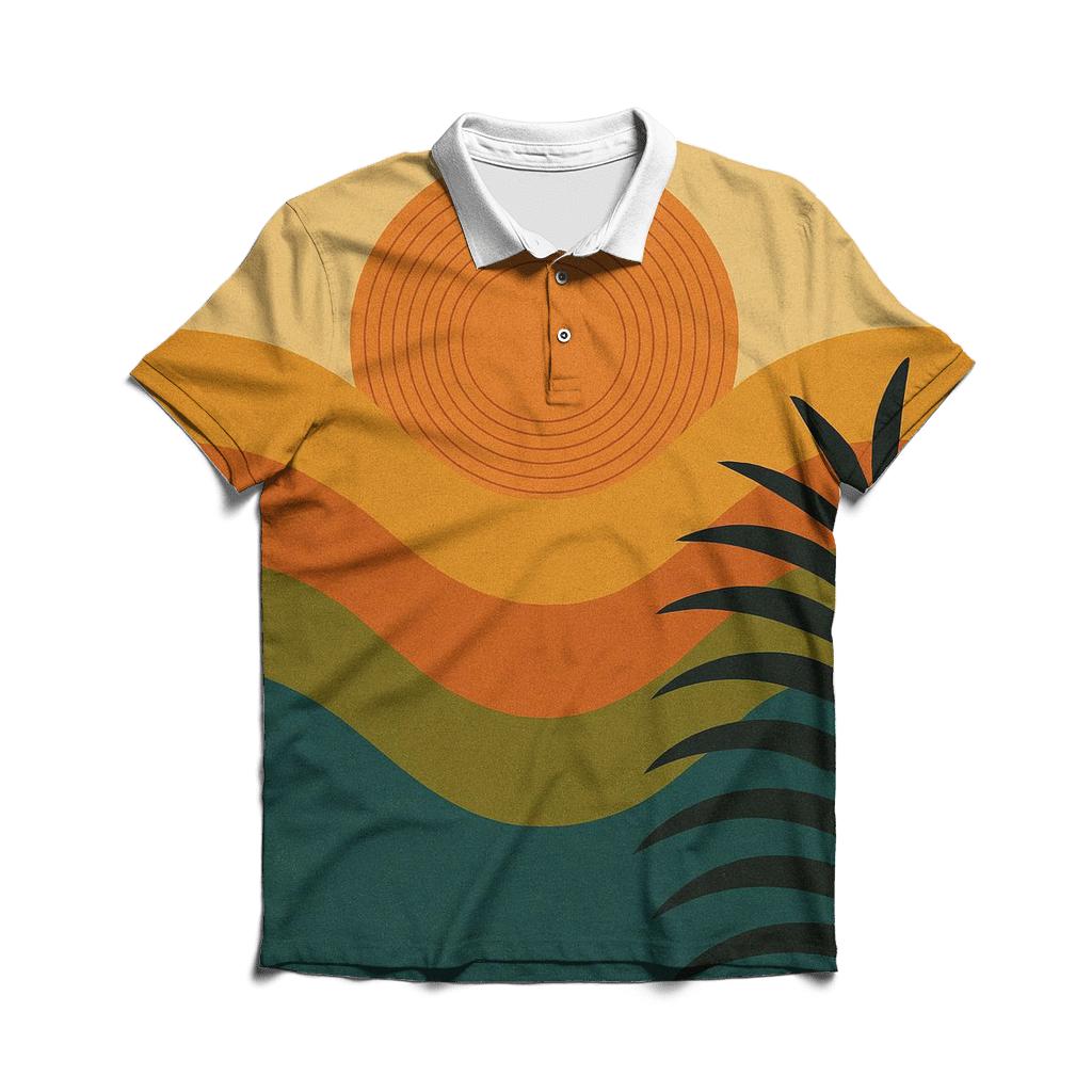 Sunset Vinyl Horizon branded logo polo shirts