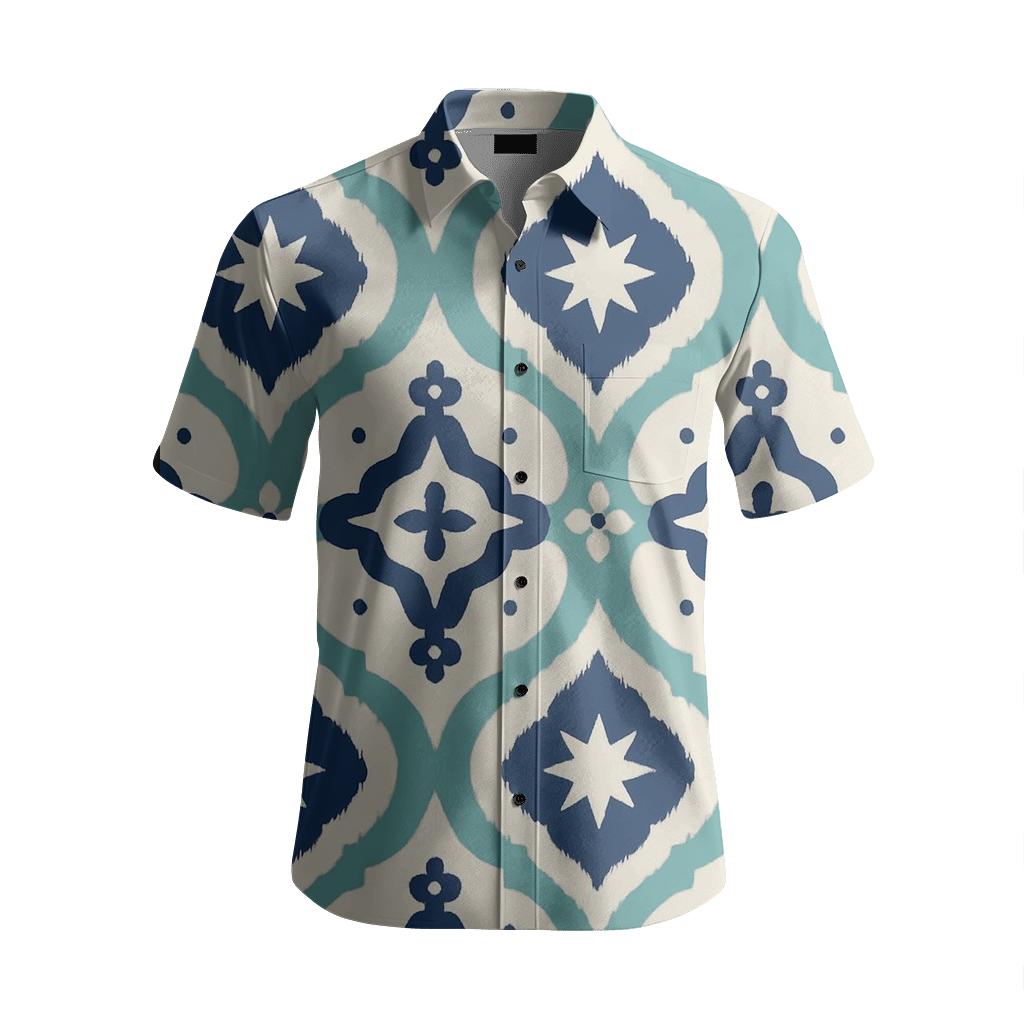 Trellis Ikat Starfield designer stitched shirts