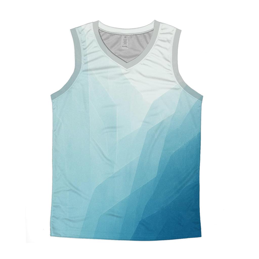 Glacier Blue Transition personalized athletic tanks