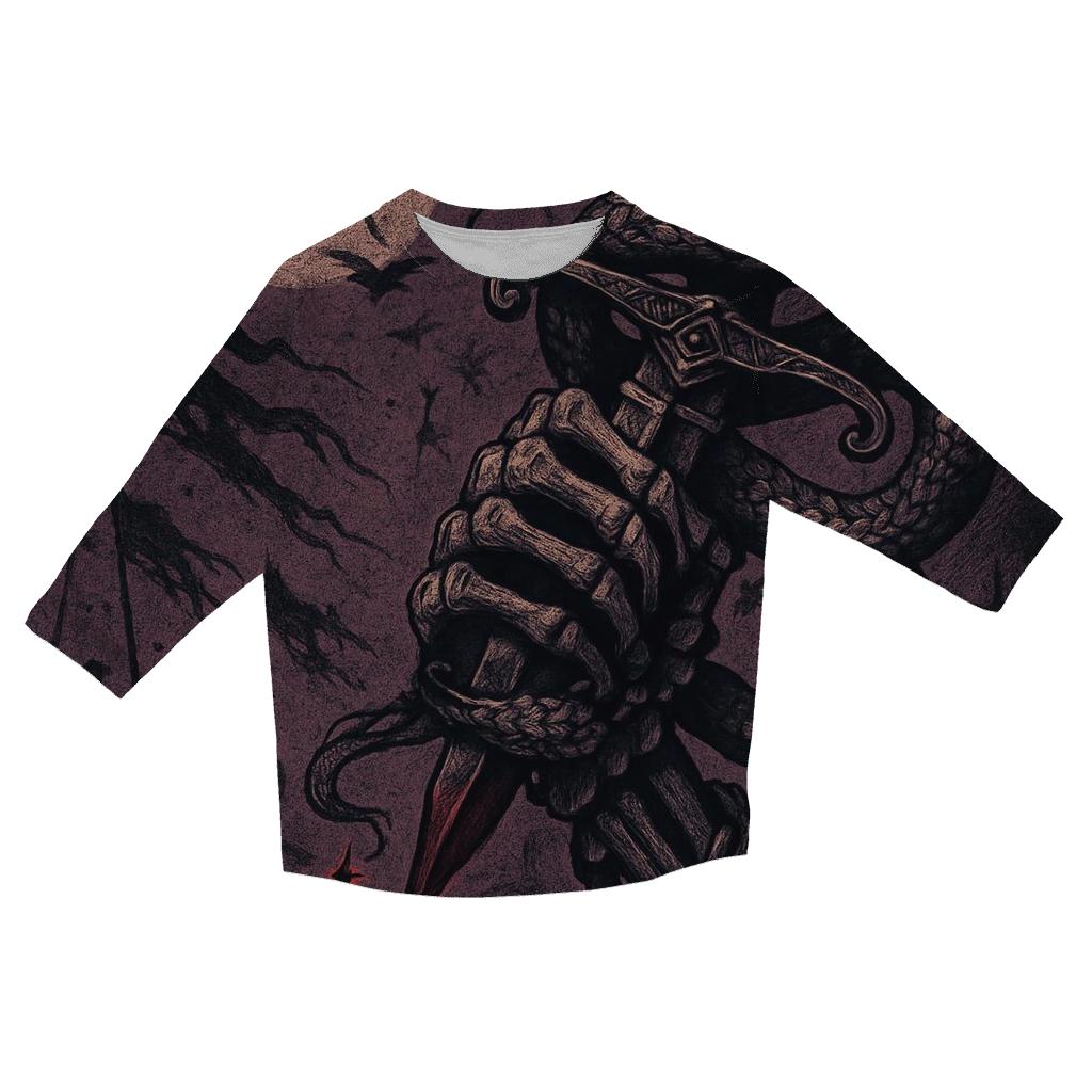 Serpent And Dagger Nocturne trendy 3/4 sleeve tops
