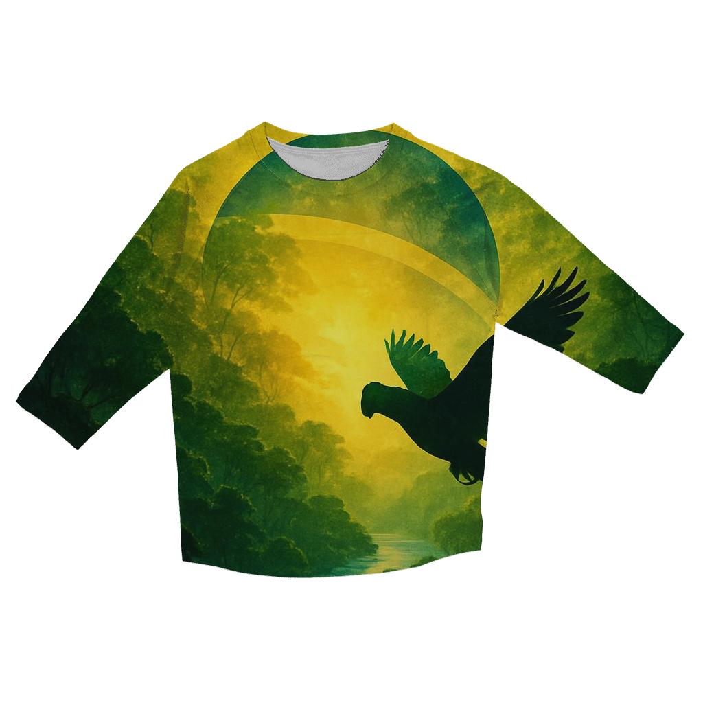Amazonian Canopy Flag custom 3/4 sleeve shirts