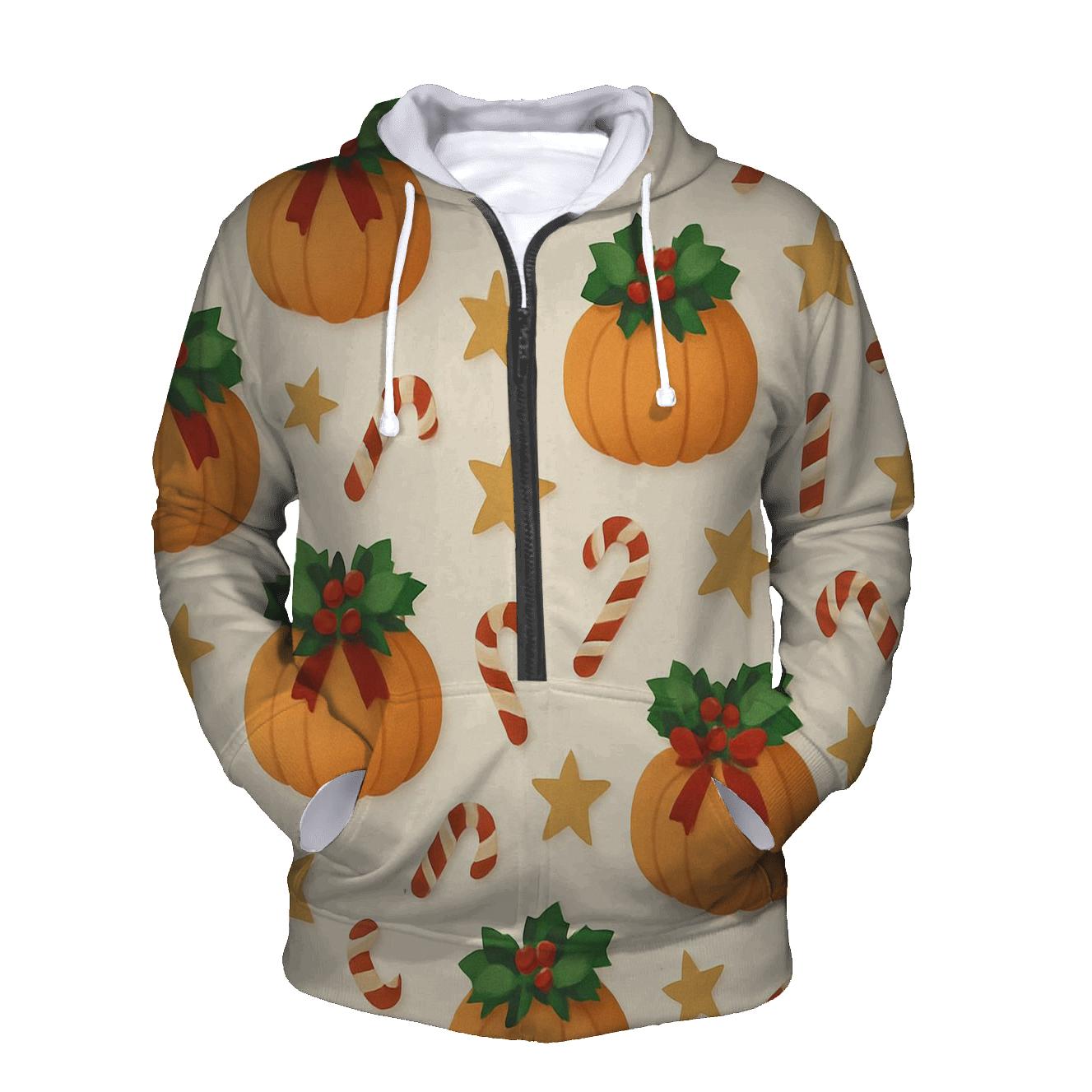 Carolers Pumpkin Wreath Scatter graphic hoodies
