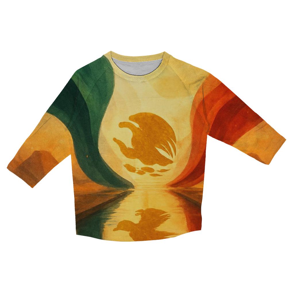 Aztec Sun Reflection trendy 3/4 sleeve tops