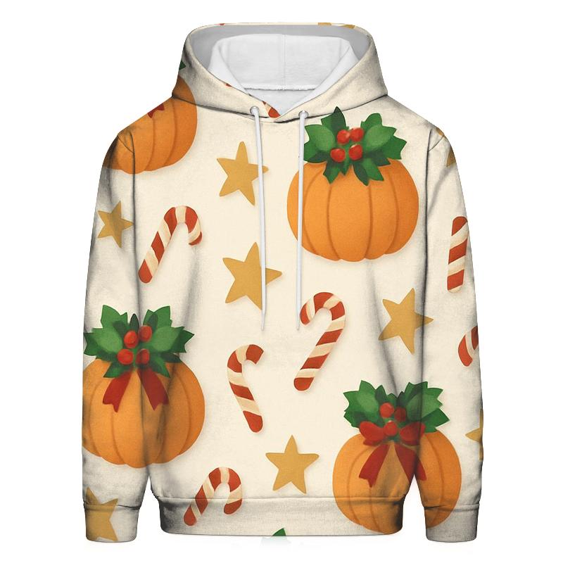 Carolers Pumpkin Wreath Scatter heavyweight hoodies