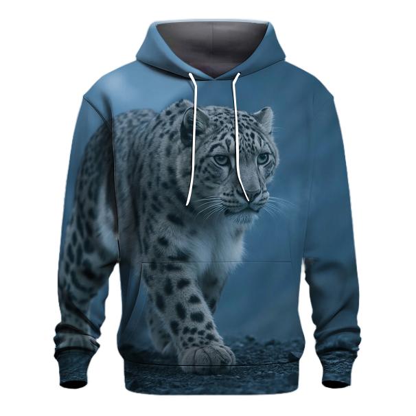 Mist Ridge Stalker Snow Leopard printed hoodies