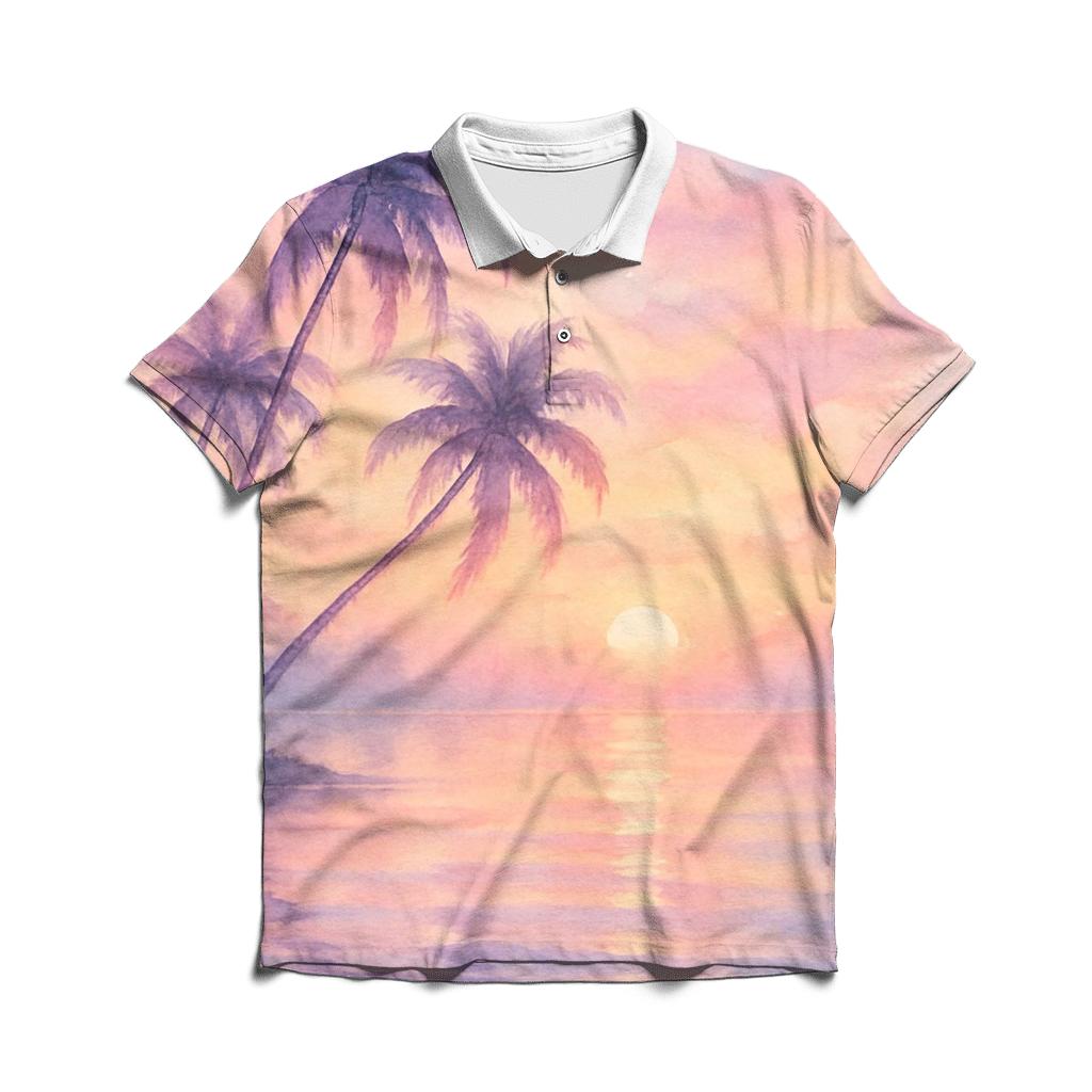 Lavender Tide Mirage stylish collar polo tees