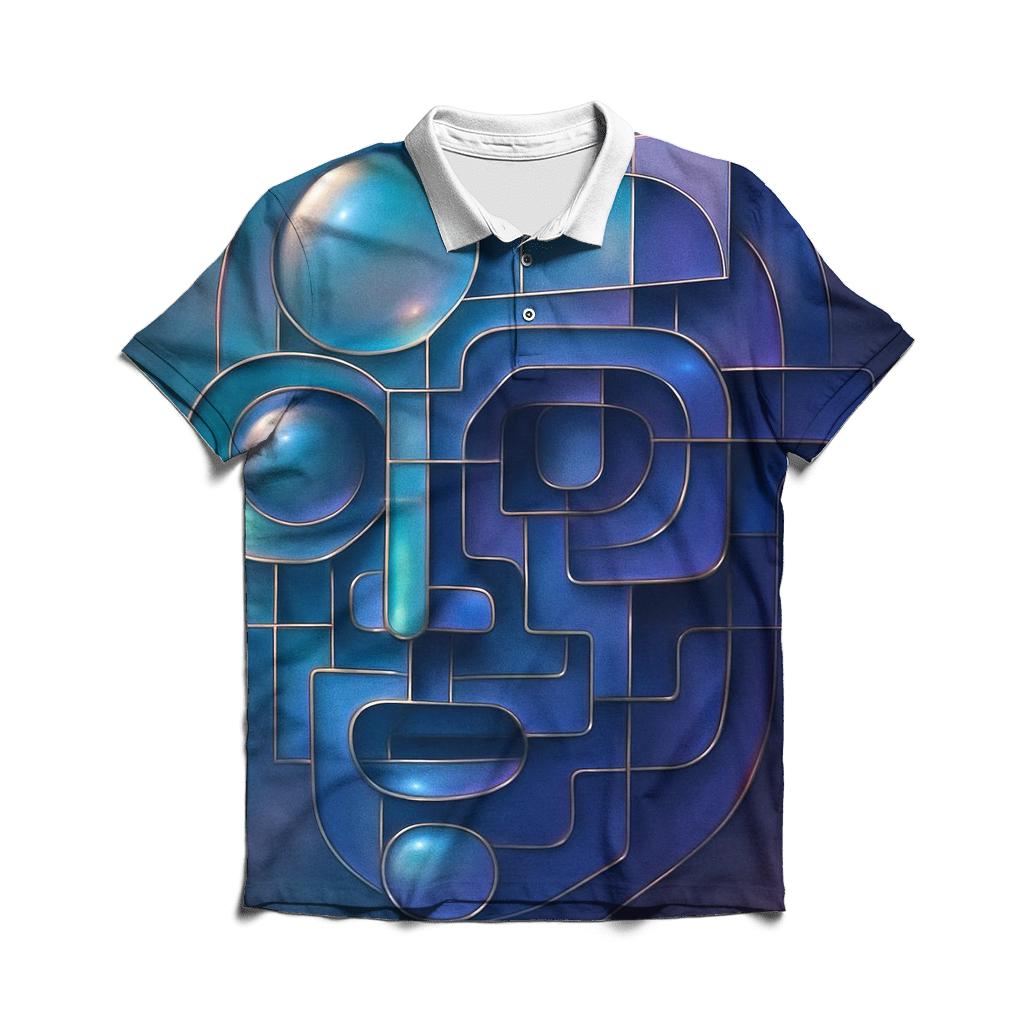 Chromatic Orb Maze personalized polo shirts
