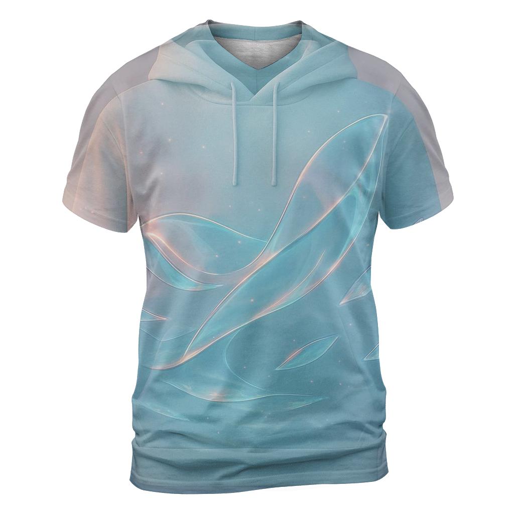 Aurora Glass Waves creative print fashion shirts