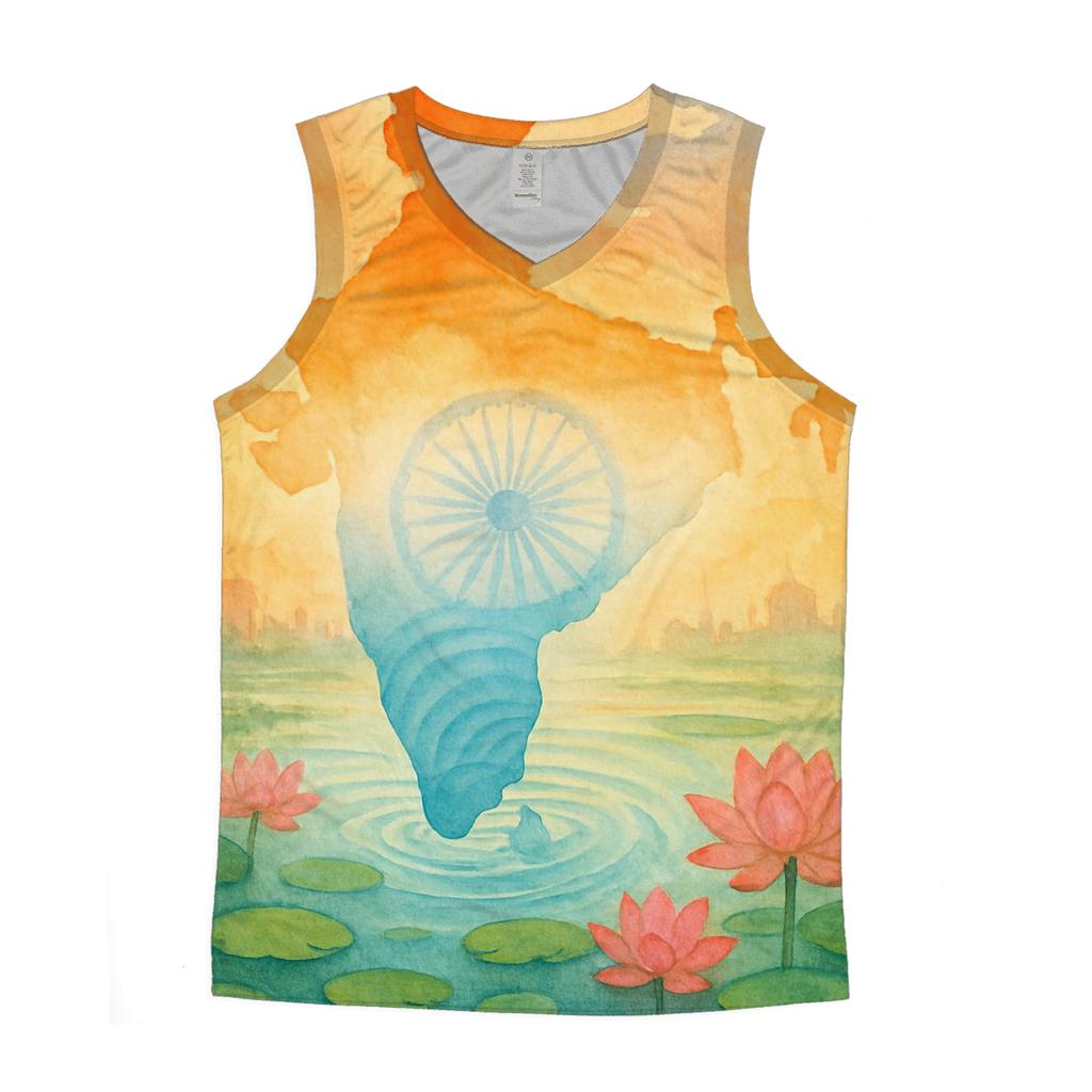Lotus Watercolor Embrace trendy fitted tank tops