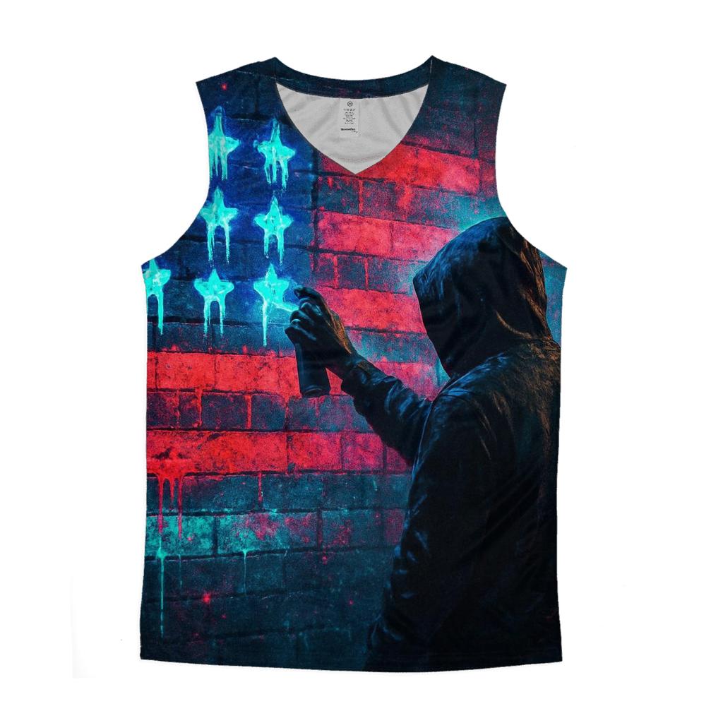 Urban Graffiti Stripes stylish racerback tanks